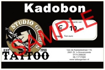 Kadobon 10 euro sample