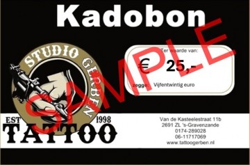 Kadobonn 25 euro sample
