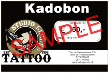 Kadobonn 50 euro sample